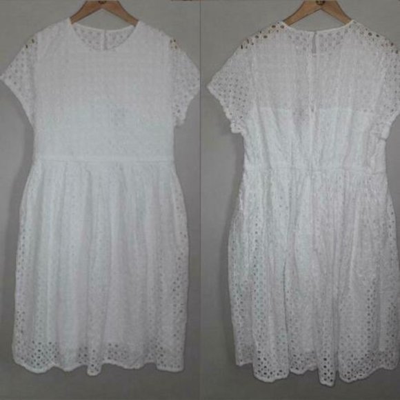 Lane Bryant Eyelet Midi Fit & Flare Dress H10673 - Picture 9 of 12